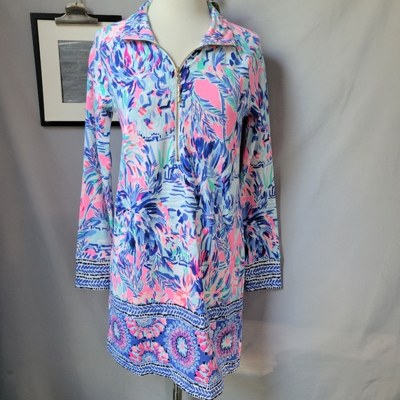 Lilly Pulitzer UPF 50+ Skipper Popover Dress Cabana Cocktail XS - Picture 2 of 16